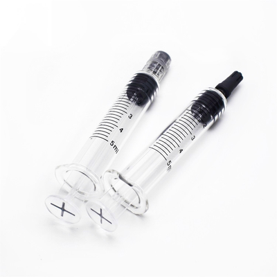 0.5ml 1ml Empty Clear Thc Oil Glass Syringe Disposable Luer Lock Needless Injection