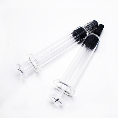 0.5ml 1ml Empty Clear Thc Oil Glass Syringe Disposable Luer Lock Needless Injection