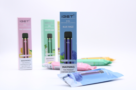 Original IGET XXL 1800 Puffs Disposable 950mAh Battery Electronic Cigarettes Pod Devices Kit