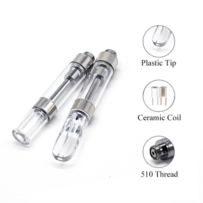 OEM Plastic Tip 510 Thread 0.92ml CBD Vape Cartridge Ceramic Coil
