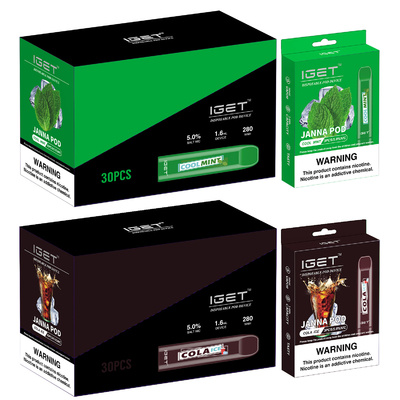 Wholesale Multiple Color IGET JANNA 450 Puffs Disposable Vape Pen