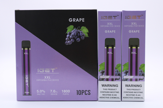 Anti-Leaking Refillable System Pod Smoking IGET XXL 1800 Vape Pen