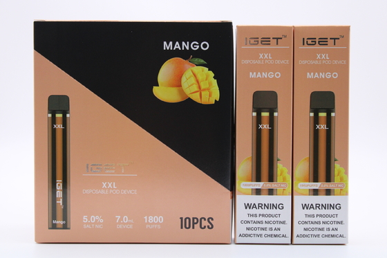 Anti-Leaking Refillable System Pod Smoking IGET XXL 1800 Vape Pen