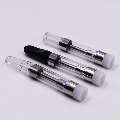 Hot selling Plastic tip 1ml glass tank 510 thread cbd oil ceramic coil heating vape cartridge