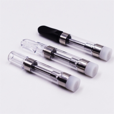 Top selling Plastic tip Vape cartridge Ceramic coil heating 1ml 0.5ml leaking proof cbd oil vapor cartridge