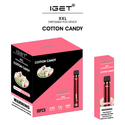Wholesale Original Iget E Cigarette Iget XXL 1800 Puffs 30 Flavors 7ML 5% Nicotine