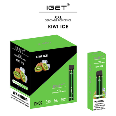 Wholesale Original Iget E Cigarette Iget XXL 1800 Puffs 30 Flavors 7ML 5% Nicotine