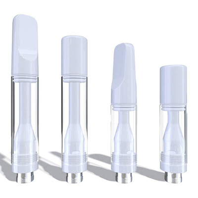 All white color 510 thread vape cartridge CBD thick oil all ceramic tip