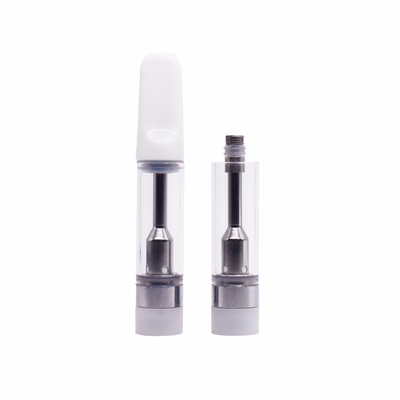 Wholesale empty ceramic tip and coil cbd thc vape cartridge 316SS disposable 0.5ml 1ml