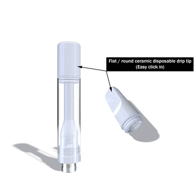 2022 New Product Vape Cartridge All Ceramic Material Fit For Thick/Thin Oil 1ml