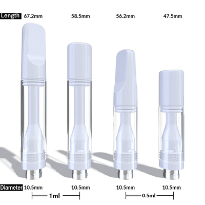 2022 New Product Vape Cartridge All Ceramic Material Fit For Thick/Thin Oil 1ml