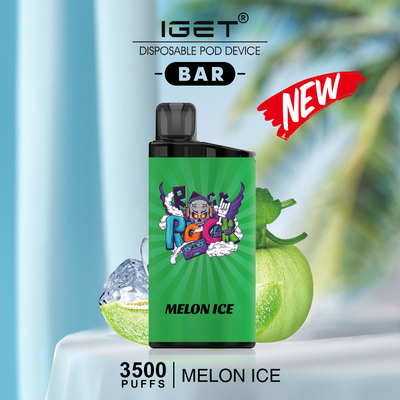 Iget Bar 3500 puffs New Flavors Available 12ml 5% nicotine Disposable Vape pens