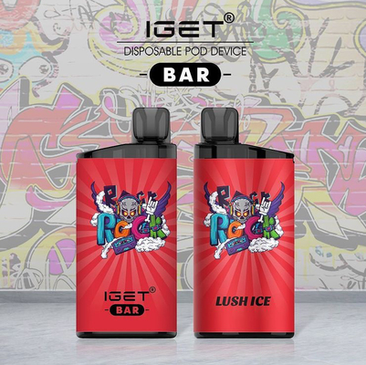 25 Flavors IGET BAR 5% Nicotine Disposable Vape Pen 1500mAh 3500 Puffs 12ml Liquid