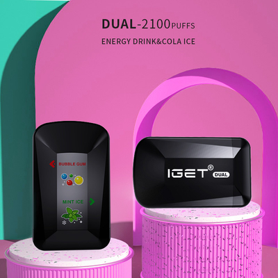 IGET Dual 2 Flavors In 1 2100 Puffs 8.0ml Capacity Disposable Vape Pen