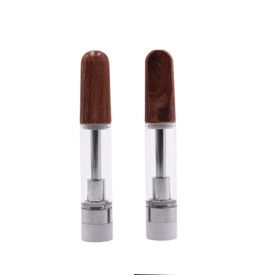 510 thread 1.0ml empty glass tank Wood Tip Cbd Carts for Sale