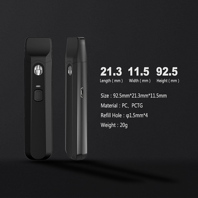 High-End Custom Direct Sell 280mah 1ml Preheat CBD Disposable Vape Pen Pod No Leak Adjustable Voltage