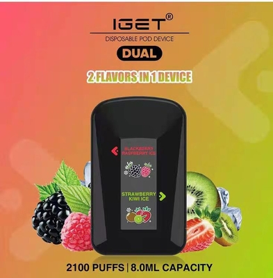 IGET Dual 5% Nicotine Salt Box Shape 9 Kinds Flavor Disposable Vape Pen