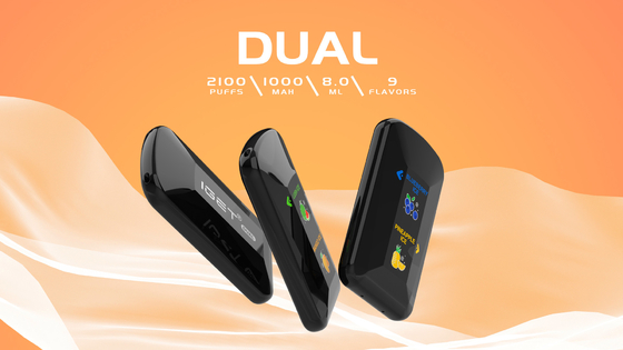 Dual Flavors in One Device Disposable Vape 2100 puffs IGET DUAL with 1000mah Battery