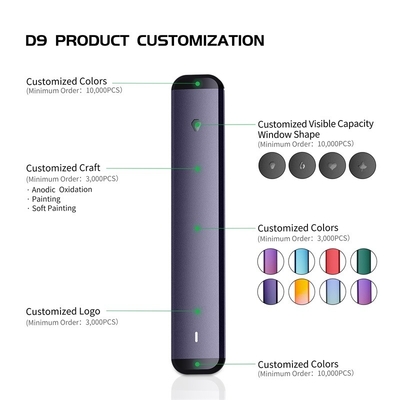 Customized Cbd Vape Pen 280mAh Rechargeable Disposable Vape Pod 0.5ml / 1ml