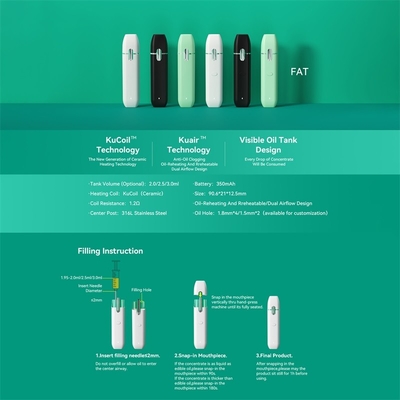 High Quality Custom P24 350 mAh Battery Disposable SS316 Vape Pen with 2.0/2.5/3.0ML Tank Volume