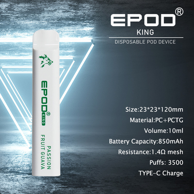 10ML Rechargeable EPOD Disposable Vape 3500 Puffs With 850mah Battery